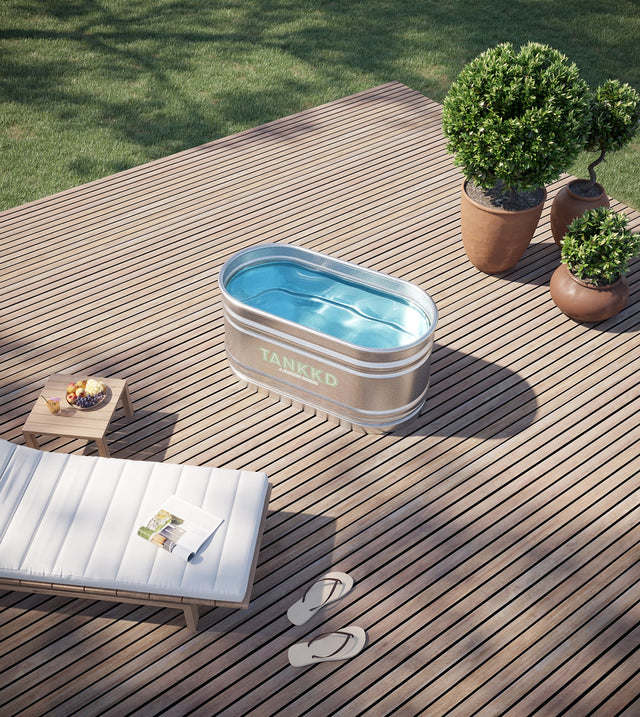 Piscine ovali in acciaio di piccole dimensioni